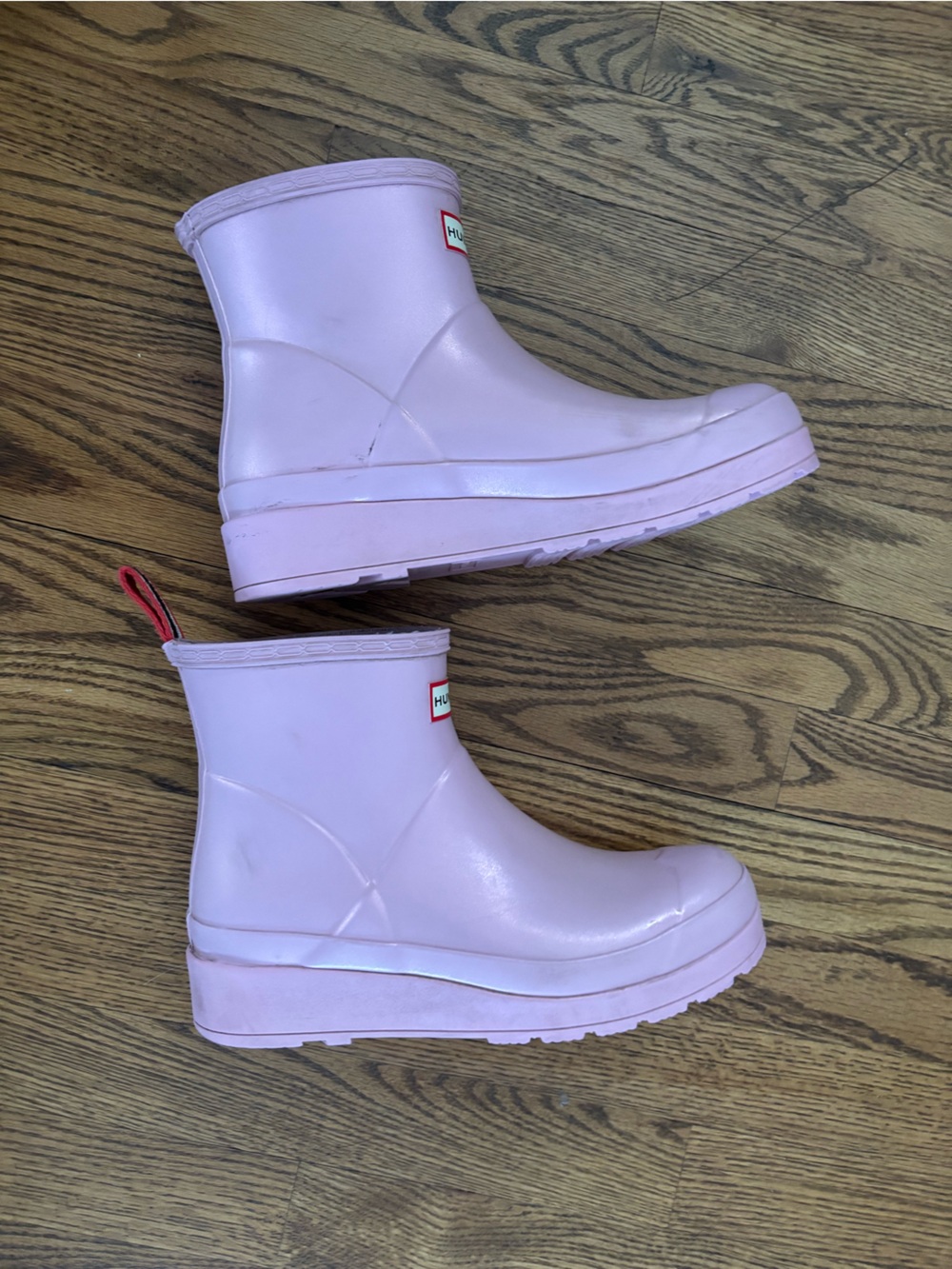 Hunter Original Play Short Nebula Rain Boots in Foxglove Pink